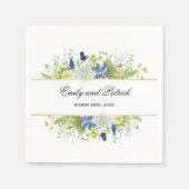 Serviette En Papier Secret Garden Rustique Mariage Fleur sauvage (Devant)