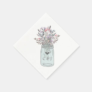 Serviette En Papier Secret Jardin Mason Jar Papier personnalisé Napkin