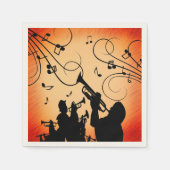 Serviette En Papier Section Trumpet Jazz Musique Orange Rust (Devant)