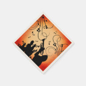Serviette En Papier Section Trumpet Jazz Musique Orange Rust (Coin)