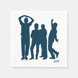 Serviette En Papier Seinfeld   Graphique de silhouette de groupe