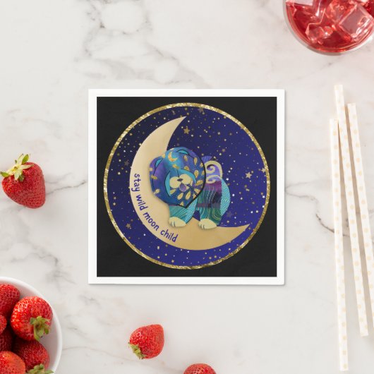 Serviette En Papier SÉJOURNER WILD MOON ENFANT Chow chien serviettes (En situation)