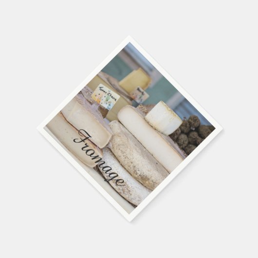 Serviette En Papier Sélection de Fromage Rustique Français (Coin)