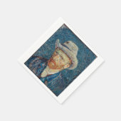 Serviette En Papier Self Portrait de Grey Felt Hat by Vincent van Go (Coin)