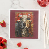 Serviette En Papier Selfie Lovers Vaches (En situation)
