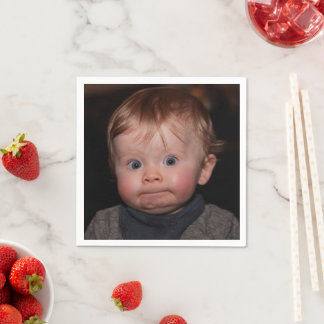 Serviette En Papier Selfie Photo Upload | Your Face Fun party 