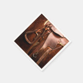 Serviette en papier Selle de Cheval Élégante (Coin)