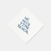 Serviette En Papier Semi-dark blue hand lettered healing message (Coin)