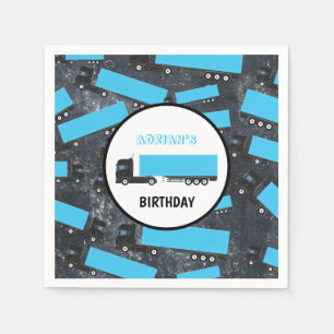 Serviette En Papier Semi-remorque Camion Transport Camions Anniversair