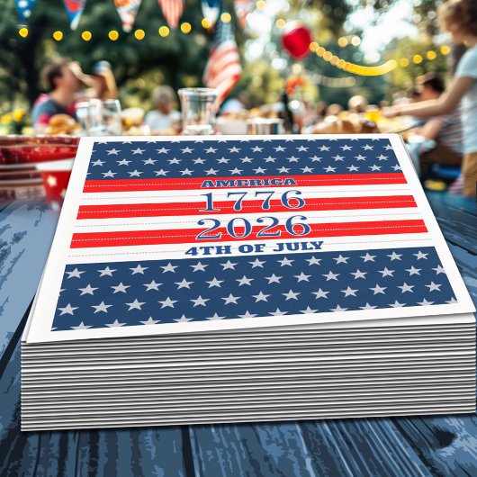 Serviette En Papier Semiquincentennial Navy Stars & Stripes 1776 2026