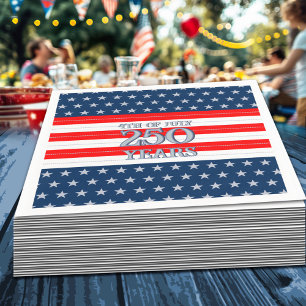 Serviette En Papier Semiquincentennial Navy Stars & Stripes 250 Ans