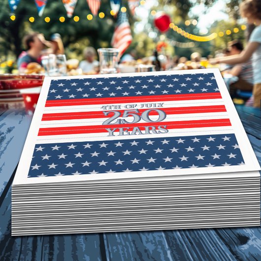 Serviette En Papier Semiquincentennial Navy Stars & Stripes 250 Years