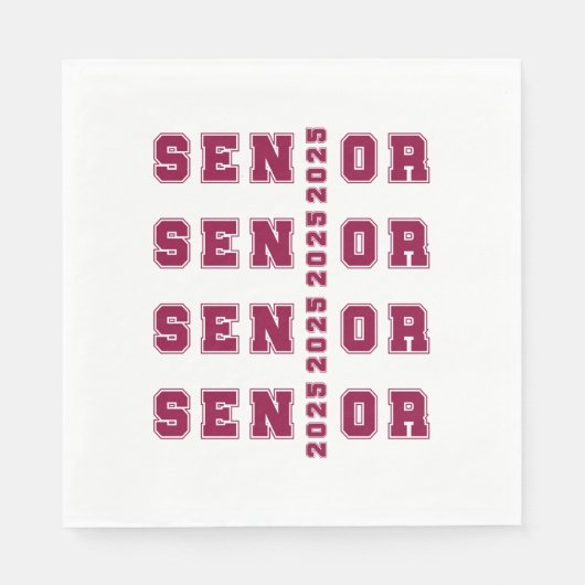 Serviette En Papier Senior 2025 (Devant)