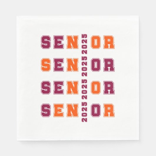 Serviette En Papier Senior 2025 (Devant)