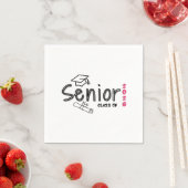 Serviette En Papier Senior Class of 2026 Paper Napkin (En situation)