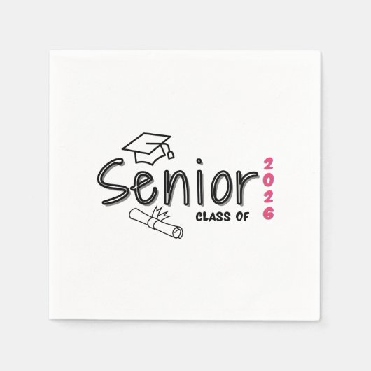 Serviette En Papier Senior Class of 2026 Paper Napkin (Devant)