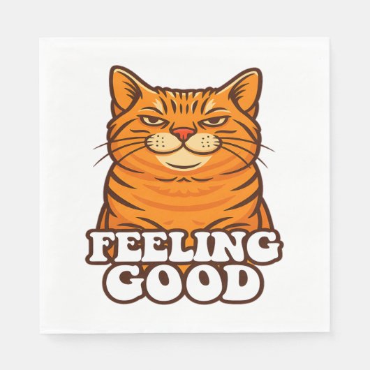 Serviette En Papier Sens bon chat Cool (Devant)