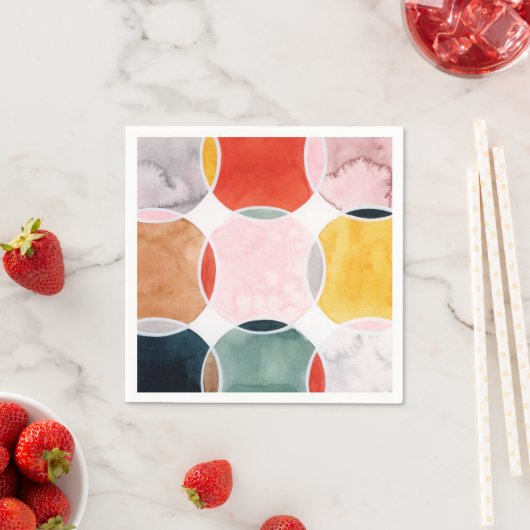 Serviette En Papier Sensal - Motif circulaire (En situation)