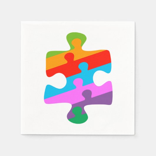 Serviette En Papier Sensibilisation sur l'autisme (Devant)