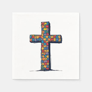 Serviette En Papier Sensibilisation sur l'autisme Mois Christ Religion