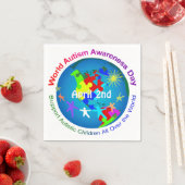 Serviette En Papier Sensibilisation sur l'autisme mondiale (En situation)
