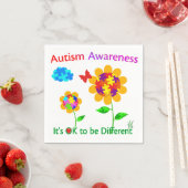 Serviette En Papier Sensibilisation sur l'autisme tournesol (En situation)