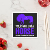 Serviette En Papier Sentir comme un cheval en Royal Personnalisé (En situation)