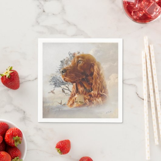 Serviette En Papier Séparateur irlandais avec faisan (En situation)