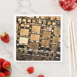 Serviette En Papier Sepia Mirrors