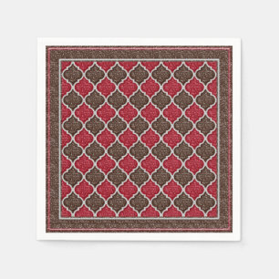 Serviette En Papier Séquines-NAPKINS DE PAPIER-Chocolat-Cerisier