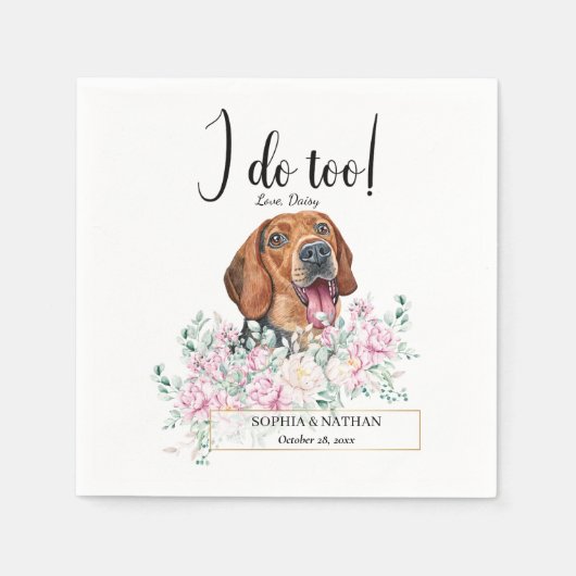 Serviette En Papier Serbe Hound Chien Mariage Cocktail Napkins (Devant)