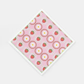 Serviette En Papier Sérénade aux fraises (Coin)