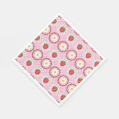 Serviette En Papier Sérénade de fraises (Coin)