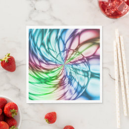 Serviette En Papier Serendipité | Multicolor Fractal Art