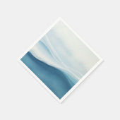 Serviette En Papier Serene Blue Abstract Wedding (Coin)