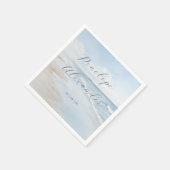 Serviette En Papier Serene Blue Beach Waves (Coin)