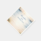 Serviette En Papier Serene Coastal Sail Birthday (Coin)