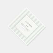 Serviette En Papier Serene Mint Striped Elegancy (Coin)