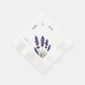 Serviette En Papier Serene Provence Lavender Floral Wedding (Coin)
