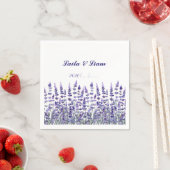 Serviette En Papier Serene Provence Lavender Floral Wedding (En situation)