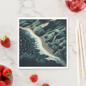 Serviette En Papier Serene Shores (En situation)