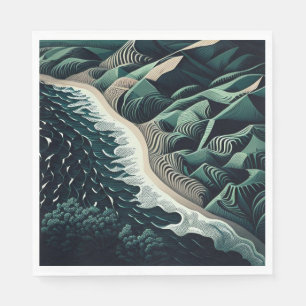 Serviette En Papier Serene Shores