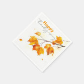 Serviette En Papier Serene Vivant Automne Maple Feuilles Thanksgiving (Coin)
