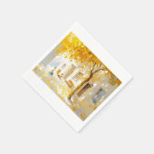 Serviette En Papier Sérénité d'automne d'or (Coin)