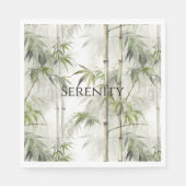 Serviette En Papier Sérénité de bambou vert (Devant)