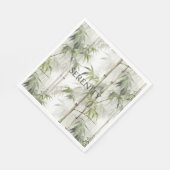 Serviette En Papier Sérénité de bambou vert (Coin)