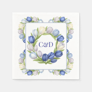 Serviette En Papier Sérénité en Fleur Pastel Tulip Floral Maison Décor