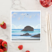 Serviette En Papier Sérénité, nuages, beauté tranquille (En situation)