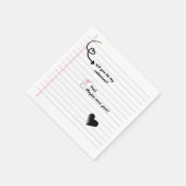 Serviette En Papier Serez-Vous Mon Valentine Note Naples (Coin)