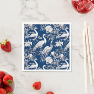 Serviette En Papier Série Chinoserie bleu et blanc Design 7